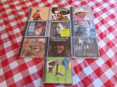 Country 10 CD Lot; George Strait, Johnny Cash, Charlie Daniels, Hank JR, Elvis.. Foto 1 de 4