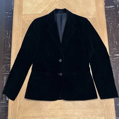 Blazer de terciopelo negro vintage años 60 Stockton of Dallas para dama talla 8  Foto 1 de 4