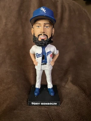 NUEVO EN CAJA Tony Gonsolin Bobblehead OKC Dodgers Gato Camisa Los Angeles Oklahoma City MLB Foto 1 de 4