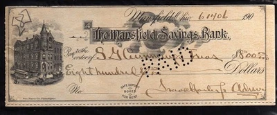 5H300 -  1900  THE MANSFIELD SAVINGS BANK  -  MANSFIELD, OHIO - Image 1 of 2