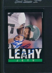 1985 Topps #342 Pat Leahy NY Jets Signed Auto *35019 - Picture 1 of 1