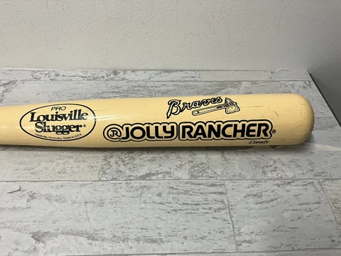 ATLANTA BRAVES 30” LOUISVILLE SLUGGER JOLLY RANCHER CANDY WOODEN BASEBALL BAT Cover