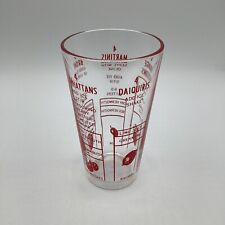 Vintage Barware Federal Glass Shaker Tumbler with Drink Mix Recipes