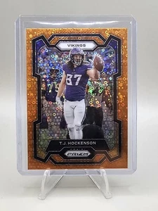 2023 Panini Prizm Football TJ Hockenson Orange Disco #198 Minnesota Vikings - Bild 1 von 2
