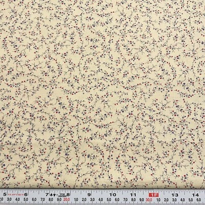 Splendor by Jason Yenter In The Beginning Fabrics Beige Cotton Remnant 10" x 44" - Image 1 of 2