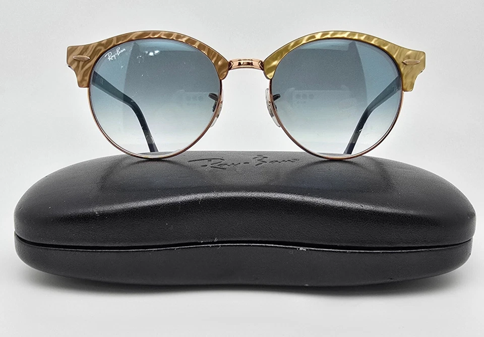 Gafas de sol Ray-Ban RB4246 1306/3F Clubround mármol beige marco azul degradado Len Foto 1 de 4