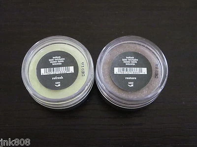 bare Minerals Eyecolors Lot of 2 * RESTORE & REFRESH ~ golden bronze & lime ice - Image 1 of 4