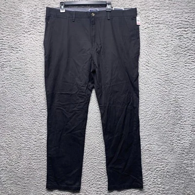 Club Room Pants Mens 40 32 Classic Chino Black Flat Front Straight Leg - Image 1 of 4
