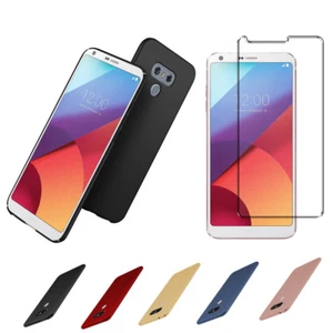 SLIM Hardcase LG G6 Schutzhülle Cover Schale matt Etui Bumper + Glasfolie - Picture 1 of 7