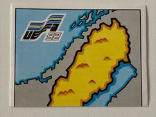 PANINI UEFA EURO'92 1992 Sweden Sticker #4 Map Country SWE Sverige