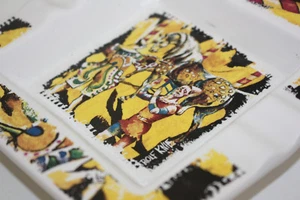 Keramik Aschenbecher vom schweizer Künstler Rolf Knie -  Clowns in der Manege #2 - Bild 1 von 3