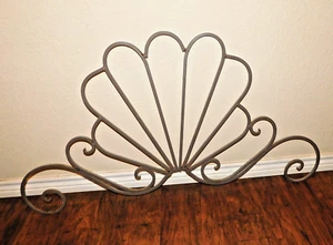 Large Bronze Brown Iron Scrolled Wall Art Hanging Indoor Outdoor Garden Decor - Picture 1 of 8