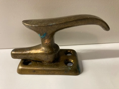 Vintage Brass Tone Casement Window Sash Latch Cover