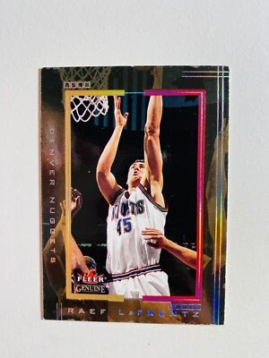 2002 FLEER GENUINE #21 RAEF LAFRENTZ NM-MT NBA BASKETBALL CARD - Image 1 of 2