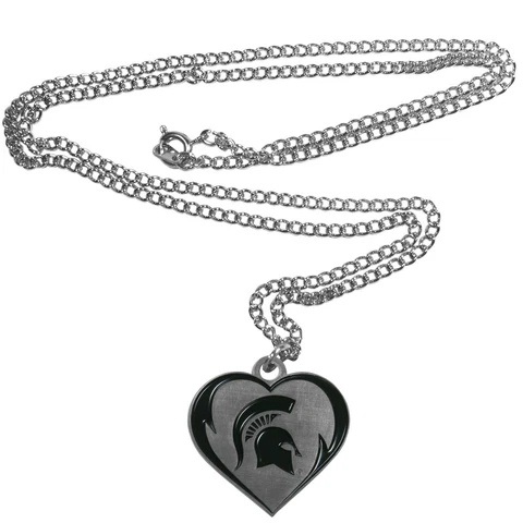 Michigan State Spartans NCAA Heart Necklace FREE SHIP Cover