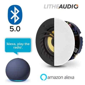 Lithe Audio 6,5" Bluetooth Deckenlautsprecher + Echopunkt 5. Gen (Amazon Alexa) - Bild 1 von 7