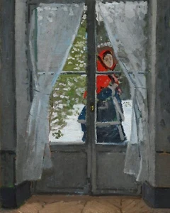 Print or Canvas - The Red Kerchief (ca. 1868–1873) by Claude Monet - Picture 1 of 1