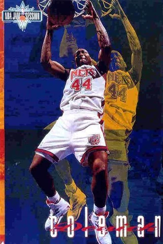 Derrick Coleman JAM SESSION New Jersey Nets 1993 Costacos NBA 23x35 POSTER Cover