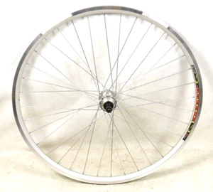 QUICK RELEASE REAR WHEEL  26 x 1.75 DOUBLE WALL 559 RIM 6, 7 SPD 135mm SILVER - Picture 1 of 2