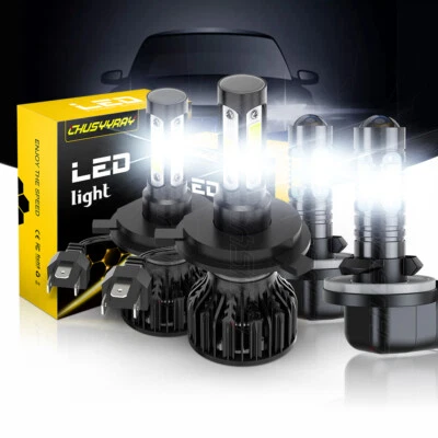 Para Chevy Aveo/Aveo5 2004-2008 6000K 4x Faros LED Alto/Bajo + Bombillas Antiniebla Foto 1 de 4