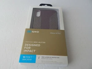 Speck Presidio Grip + Glitter Case For iPhone XS Max Purple/Pink/Glitter - Picture 1 of 9