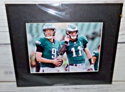 Foto de Carson Wentz Nick Foles Philadelphia Eagles 6 3/4" por 4 3/4" Foto 1 de 2