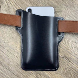 Men Cell Phone Belt Waist Bag Wallet Ring Leather Case Waterproof Wallet - Picture 1 of 8