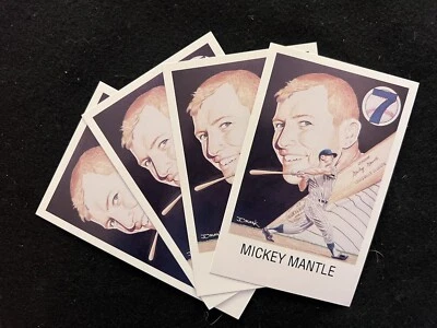 Postal de Mickey Mantle 1991 Magnum Comics (¡4 en total! Foto 1 de 3