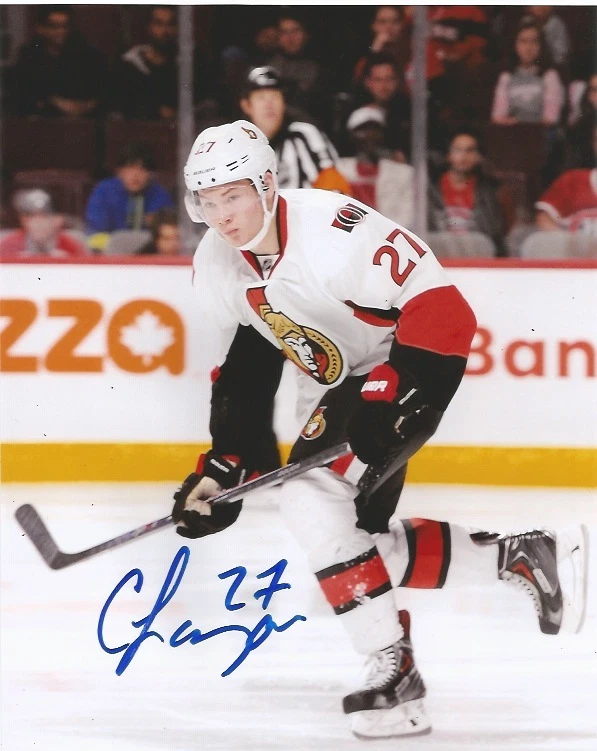 Foto autografada assinada pela Ottawa Senators Curtis Lazar NHL 8x10 certificado de autenticidade BB - Imagem 1 de 1