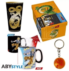 Dragon Ball Z Hot-Cold Color Changing Mug, Glass, Keyring Set New "Box Dented".. - Picture 1 of 5