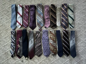 Tie Necktie Junk Drawer Lot of 20 Ties Neckties Vintage to Modern See Pics - Picture 1 of 22