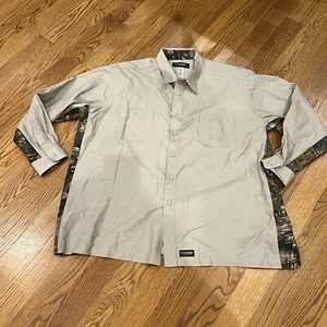Wrangler Workwear Shirt Men’s 4XL Tan w/Camouflage Great Condition - Picture 1 of 10