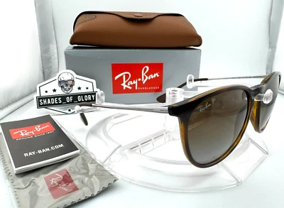 GAFAS DE SOL POLARIZADAS RAY-BAN ERIKA RB4171 710/T5 HABANA MARRÓN DEGRADADO 54 MM NUEVAS Foto 1 de 4