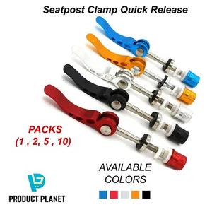 Universal Bike Seat Clamp Quick Release Skewer Bolt Clip M6 Cycle Scooter UK - Picture 1 of 54