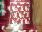 NWT SILKY OVER SIZED HOLIDAY PLUSH THROW  CORGIS WITH STOCKINGS, TREES, & COOKIE