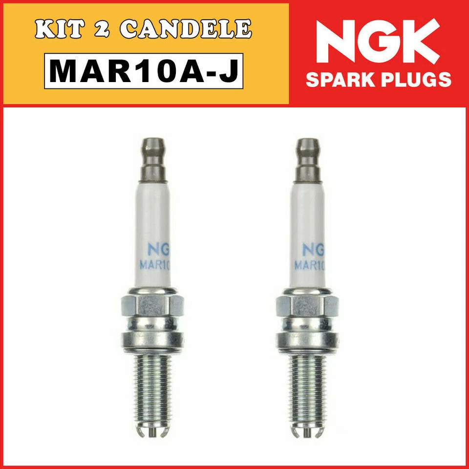 COPPIA 2 CANDELE NGK MAR10A-J ACCENSIONE SPARK PLUGS DUCATI 1098 2007 - Immagine 1 di 1