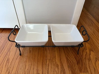 The Pampered Chef Simple Additions 7.5" Vegetable Serving Bowls + Stand/Caddy - Image 1 of 4