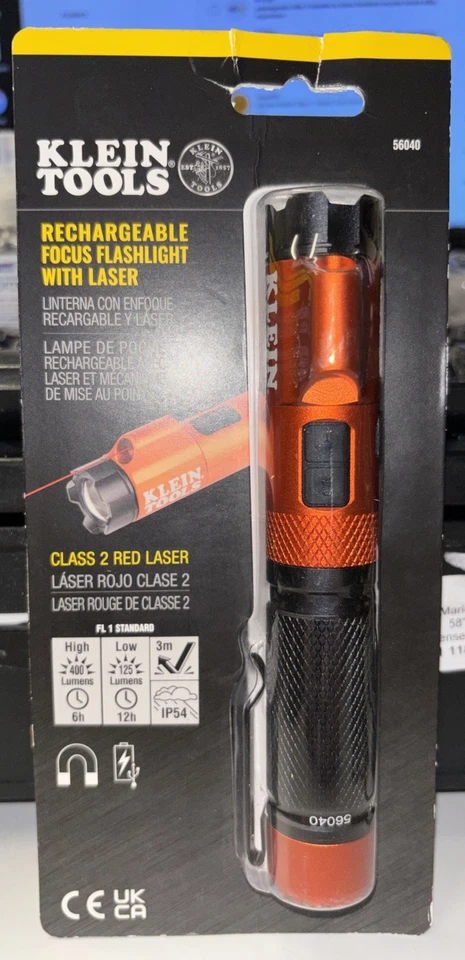 Linterna/puntero láser recargable LED USB Klein Tools | 0408 Foto 1 de 1
