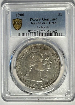 1900 LAFAYETTE COMMEMORATIVE DOLLAR PCGS XF DETAIL - Image 1 of 4