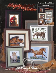 Majesty In Motion Cross Stitch Pattern Stoney Creek Book 393 Horses - Picture 1 of 2