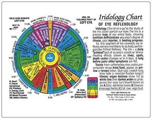 IRIDOLOGY CHART of EYE Reflexology (Rainbow Coded) in the Inner Light Resources - Picture 1 of 12