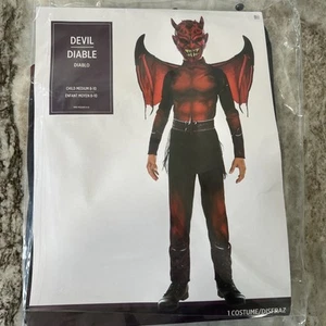 Devil Monster Demon Red Black Suit Yourself Fancy Dress Halloween Child Costume - Picture 1 of 5