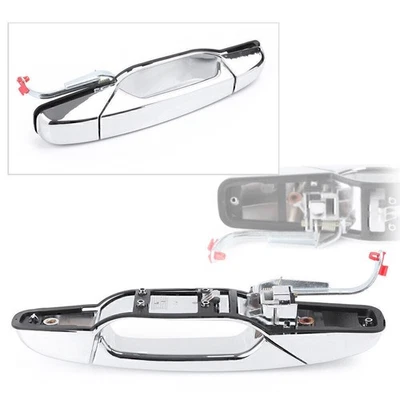 Door Handle Exterior Chrome Rear Right for GMC Cadillac Escalade Base 07-13 RH - Image 1 of 4
