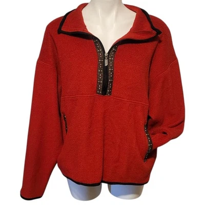 Pullover Vintage The North Face Azteca Polar 1/4 Cremallera Unisex Talla Mediana Foto 1 de 4