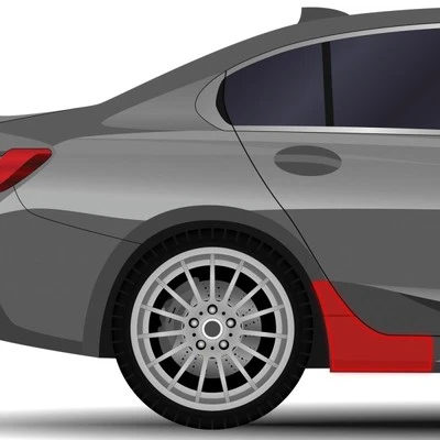 Lámina protectora de alas derecha 3D para Mitsubishi Colt VI-VII - Imagen 1 de 2