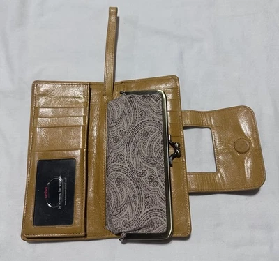 De Colección Hobo Internacional Cuero Bolso sin asas Muñequera Walle Beso Bloqueo Monedero Amarillo Foto 1 de 4