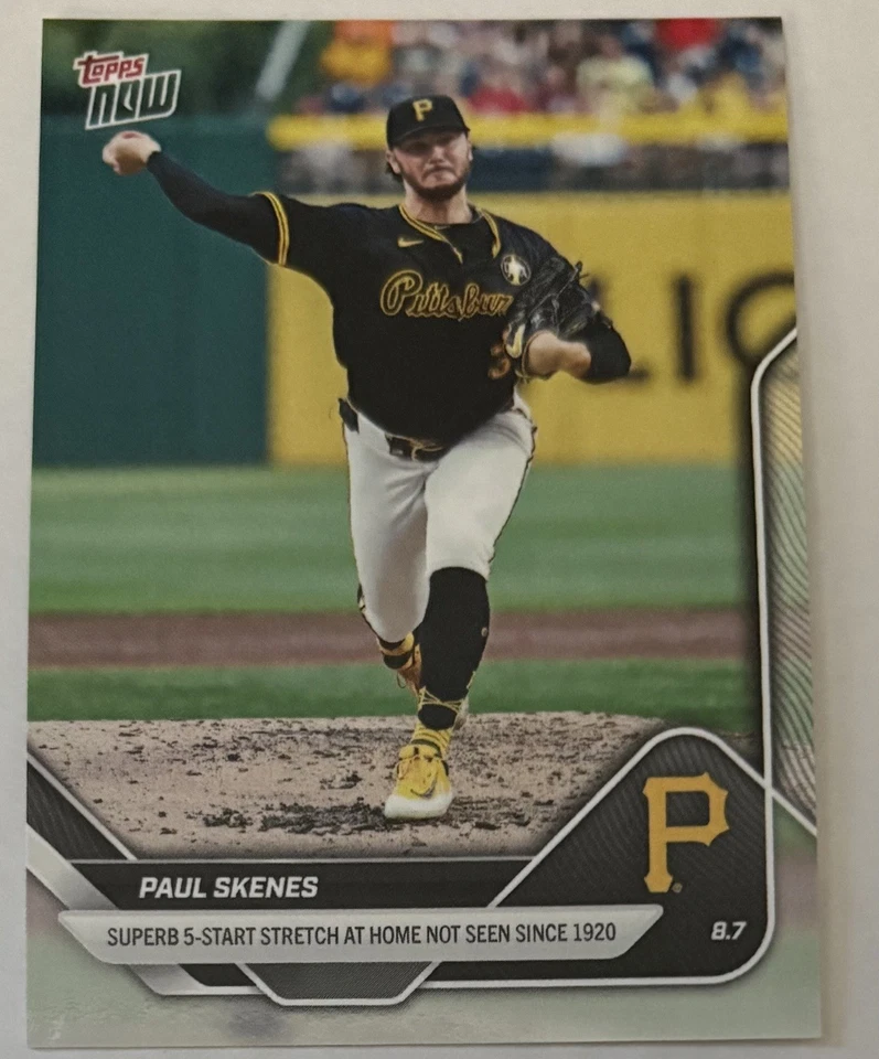 2025 Topps Now 531 Paul Skenes Excelente 5 Inicio Home Stretch No Visto Desde 1920 Foto 1 de 1