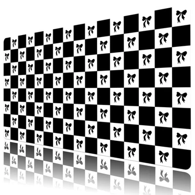 Vintage Checkered Black and White Desk Pad for Keyboard Desk Mat 31.5x15.7 inch - Image 1 of 4