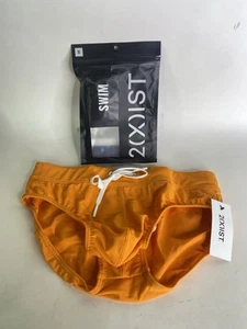 2XIST Essentials Rio Swim Brief Swimwear Bottoms Sun Orange Mens Size S - Picture 1 of 6