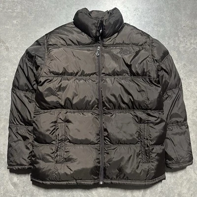 De Colección Chaqueta Puffer Polo Sur Para Hombre Marrón Talla M Pesada Cremallera Abajo Pluma Y2k Foto 1 de 4